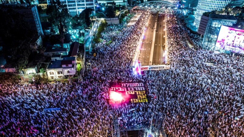  ده‌ها هزار  اسرائیلی  برای بیستمین هفته پیاپی علیه دولت نتانیاهو تظاهرات کردند
