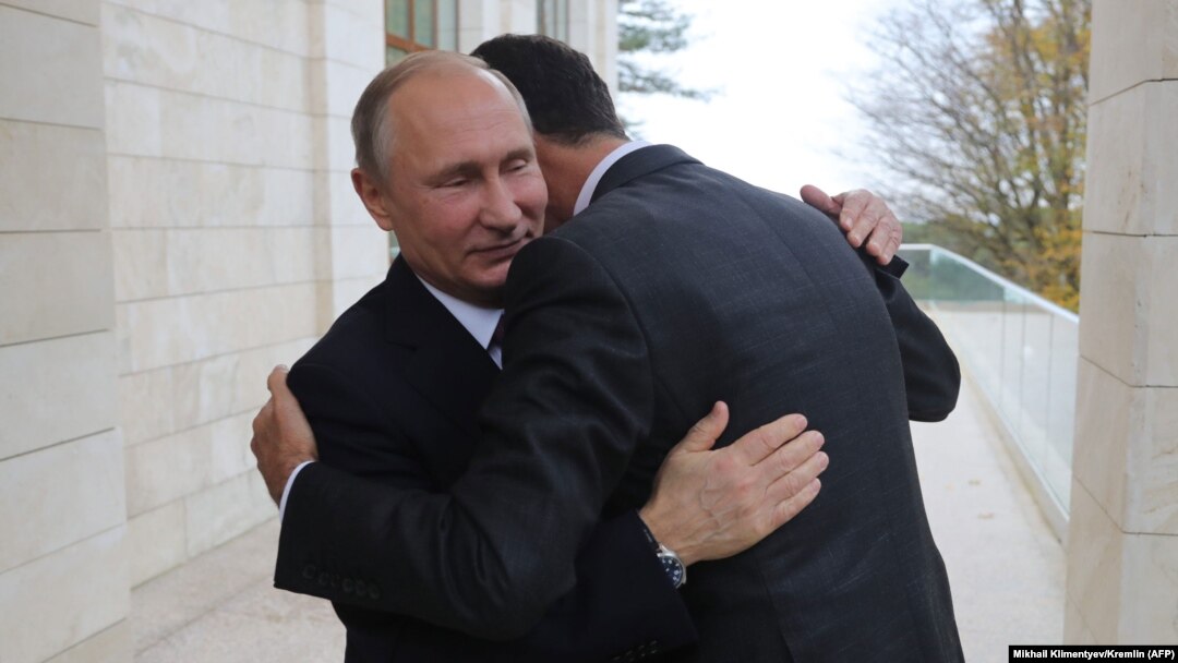 Vladimir Putin i Bašar al-Asad tokom susreta u u Sočiju u ponedjeljak 20. novembra 2017