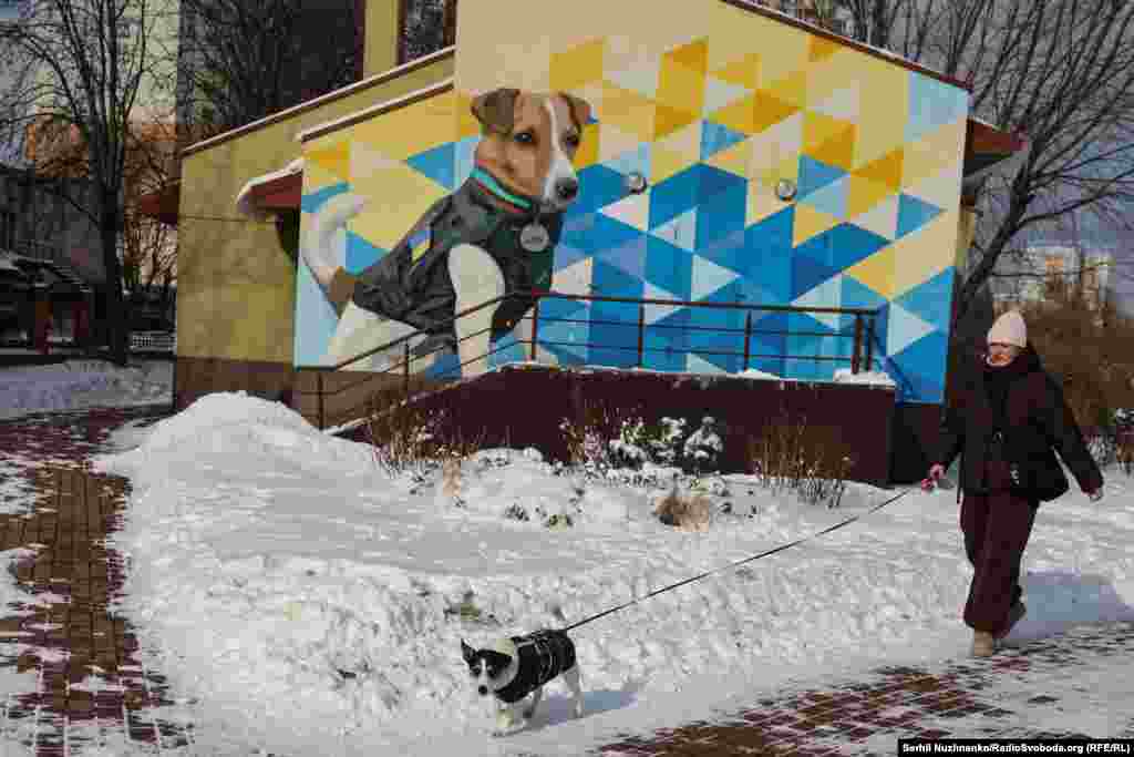 У парку «Відрадний» у Києві в червні 2022 року з’явився мурал із відомим в Україні джеком-расселом. Пес Патрон став талісманом загону піротехніків, які розміновують території у Чернігівській області, а також одним із символів російсько-української війни. Автори зображення – художники Віталій Гідеван та Олена Нойна