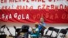 Belarus - Poland national football team's fans watch its World Cup match against Senegal, Hrodna, 19jun2018 