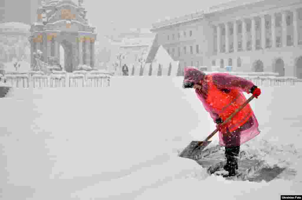 The Ukrainian capital, Kyiv, was covered in a fresh blanket of snow on February 5. (Ukrainian Foto)