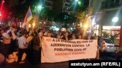 Аргентина -- Акция протеста перед зданием посольства Азербайджана в Буэнос-Айресе, 5 апреля 2016 г․