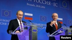 Vladimir Putin şi Herman Van Rompuy
