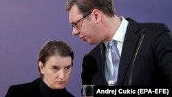 Premijerka i predsednik Srbije, Ana Brnabić i Aleksandar Vučić