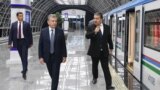 Uzbekistan - President Mirziyoyev in a New Metro Station