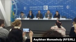 Пресс-конференция сторонников Жанболата Мамая. Алматы, 23 февраля 2017 года.