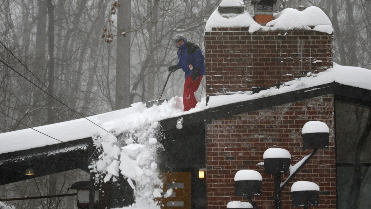 East coast snowing