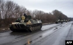 Tancuri ucrainene in Debalțeve.