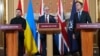 Зліва направо: Володимир Зеленський, прем’єр-міністр Великої Британії та генеральний секретар НАТО Марк Рютте після зустрічі «Коаліції охочих» у Лондоні, 24 жовтня 2025 року