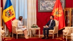 Predsjednici Moldavije i Crne Gore Maja Sandu i Jakov Milatović na Cetinju, maj 2025.