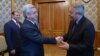 Armenia -- President Serzh Sarkisian (L) greets Antoine Frérot, the chief executive officer of Veolia Water, Yerevan, 1 June, 2015