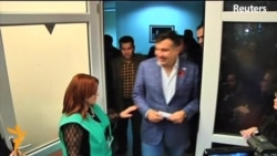 Outgoing Georgian President Saakashvili Casts Vote