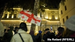 Protest pro-european la Tbilisi, 16 decembrie 2025.