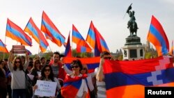 Demonstrație pentru restabilirea păcii în Nagorno Karabah, Viena, 5 aprilie 2016.