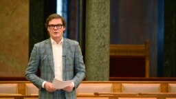 Bánki Erik, fideszes képviselő beszél az Országgyűlés plenáris ülésén 2020. június 11-én.