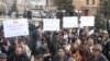 Armenia -- Residents of Hrazdan demonstrate against the iron mining near their town, 31Mar2011.