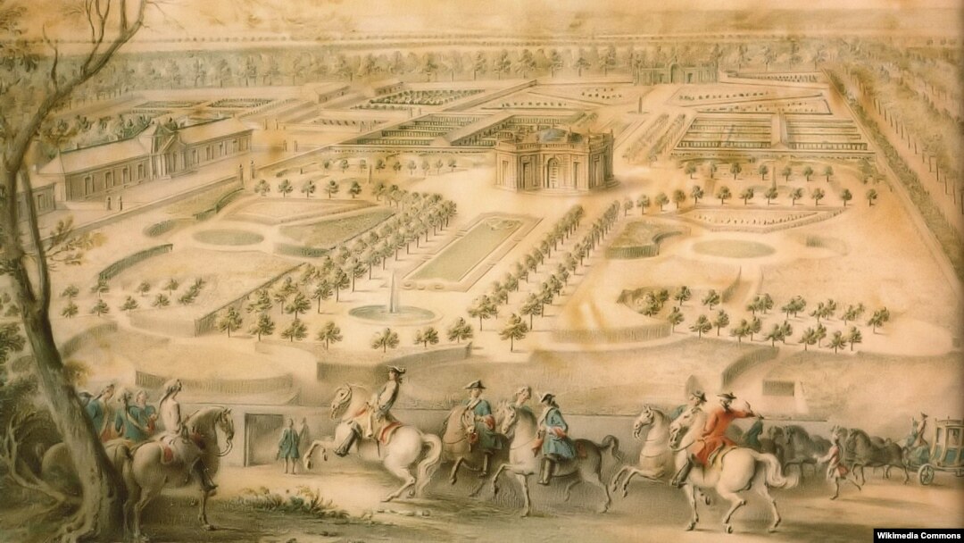 Людовик XV в садах Трианона. Неизвестный художник. 1776 