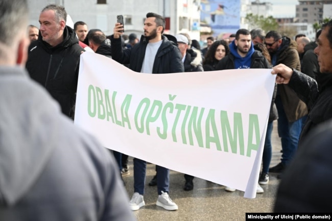 Protesta e qiramarrësve në Ulqin, 14 shkurt 2025.