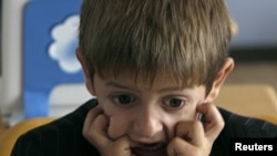 The first day of school for a first-grader in Tbilisi, Georgia.