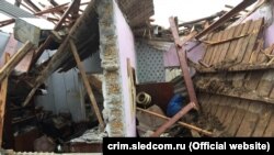 Последствия взрыва в частном доме в селе Межводное, Черноморский район Крыма