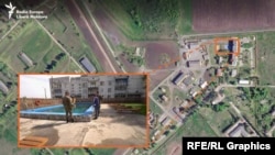 Piscina din orășelul militar care se află în imediata apropiere de depozitele de armament de la Cobasna. Imagini: Planet Labs, Raport SIS