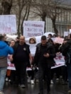 North Macedonia - protest after deadly fire at Pulse nightclub in Kocani - screen grab