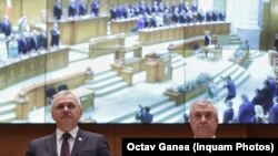 Liderii coaliției de guvernare din România, Liviu Dragnea și Cîălin Popescu-Tăriceanu, 28 noiembrie 2018