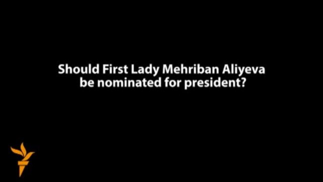 Vox Pops: Should Azerbaijan's First Lady Run For President?
