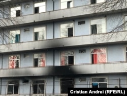 Etajul unde a izbucnit incendiul de la Institutul Matei Balș.