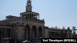 Georgia -- Sukhumi railway (railroad) station, Abkhazia, 23Aug2011