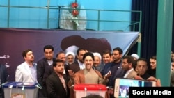 Mohammad Khatami, Iran's ex-president, casts his ballot-- May 19, 2017