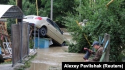 Последствия потопа в Куйбышево, 5 июля 2021 года