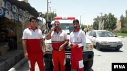 Emergency crews in Western Iran where an earthquake was registered. June 3, 2020