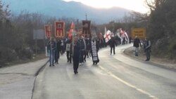 Protestna litija koja je krenula iz Mrkonjić Grada do Trebinja 9. februara