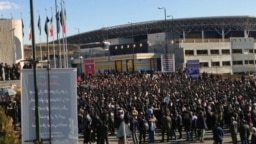 Iranian students of Azad University protesting over transportation problem on Saturday December 29, 2018.