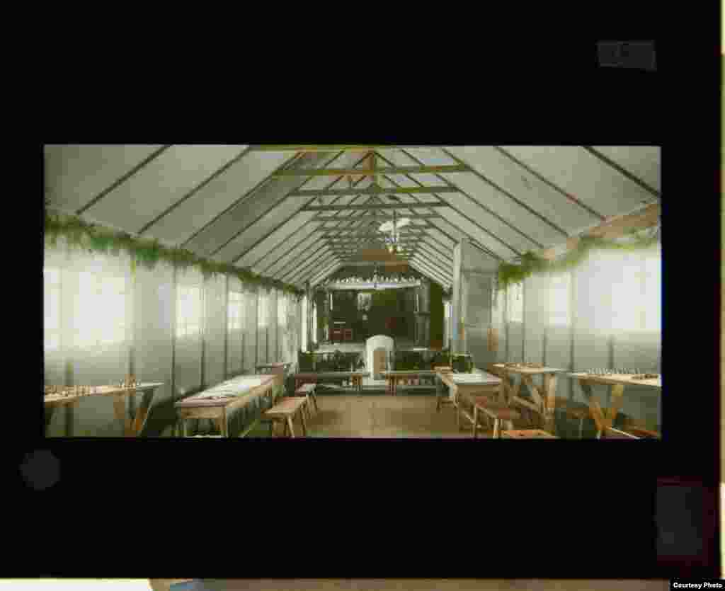 The interior of the Soldiers House that Rahill helped set up in Valk