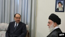 Iranian Supreme Leader Ayatollah Ali Khamenei met with incumbent Iraqi Prime Minister Nuri al-Maliki in Tehran on October 18.