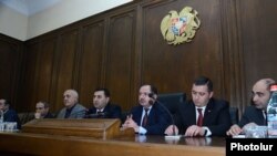 Armenia - Armenian members of the EU-Armenia Parliamentary Cooperation Committee give a news conference in Yerevan, 11Feb2014.