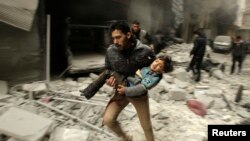 Алеппо шаарынан бир көрүнүш. 21-январь, 2014-жыл. 