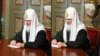 The original (right) and the doctored picture of Patriarch Kirill at a meeting with then Russian Justice Minister Aleksandr Konovalov in July 2009. Note the watch's reflection still visible in the table top in the doctored photo.