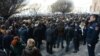 Armenia - Traders demonstrate outside the main government building in Yerevan, 26Jan2015.