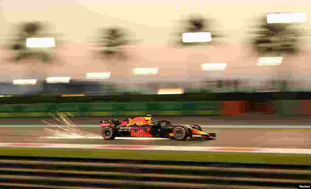 Red Bull's Max Verstappen during practice before the Abu Dhabi Grand Prix on November 23. (Reuters/Ahmed Jadallah)