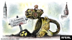 (Cartoon by Oleksiy Kustovskyi, RFE/RL)