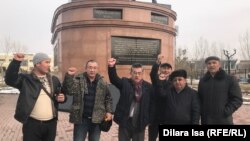 Қастер мен Мұрагерді босатуды талап еткен белсенділер. Шымкент, 21 қаңтар 2020 жыл.