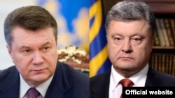 Виктор Янукович и Петр Порошенко.