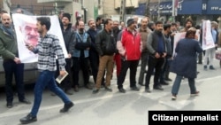 A gathering of Gonabadi dervishes in Tehran to protest the arrest of one of their members in February 2018.