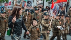 Дети на шествии, приуроченном российскому «Дню победы». Севастополь, 9 мая 2019 года