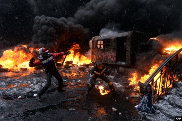 Протистояння на вулиці Грушевського у Києві. 22 січня 2014 року