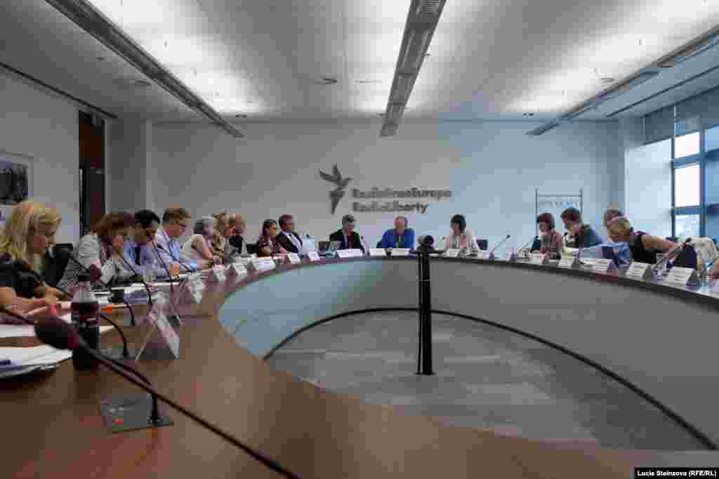 Czech Republic -- RFE/RL Headquaters, Meeting, Radio, BBG, VOA, Prague, July 21, 2014 - Working Meeting on Initiatives to Counter Russian Propaganda & Disinformation