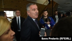 Montenegrin President Milo Djukanovic in Podgorica on December 25